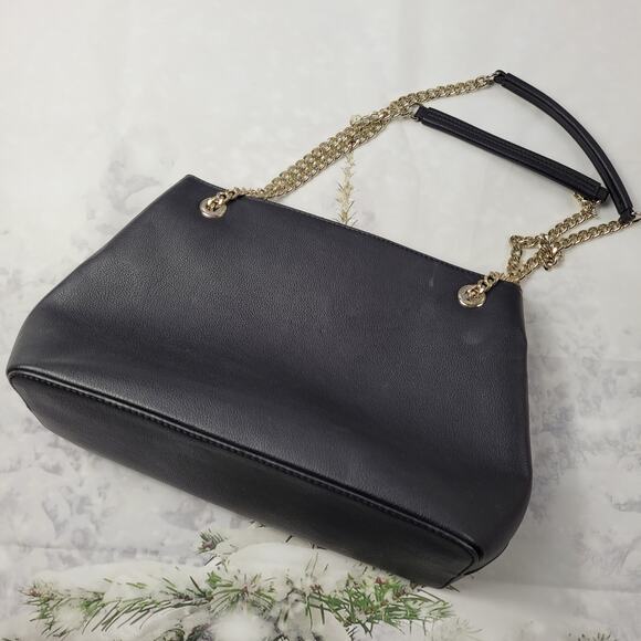 Love Moschino Black Heart Love Script Tote with Chain - Picture 3 of 16